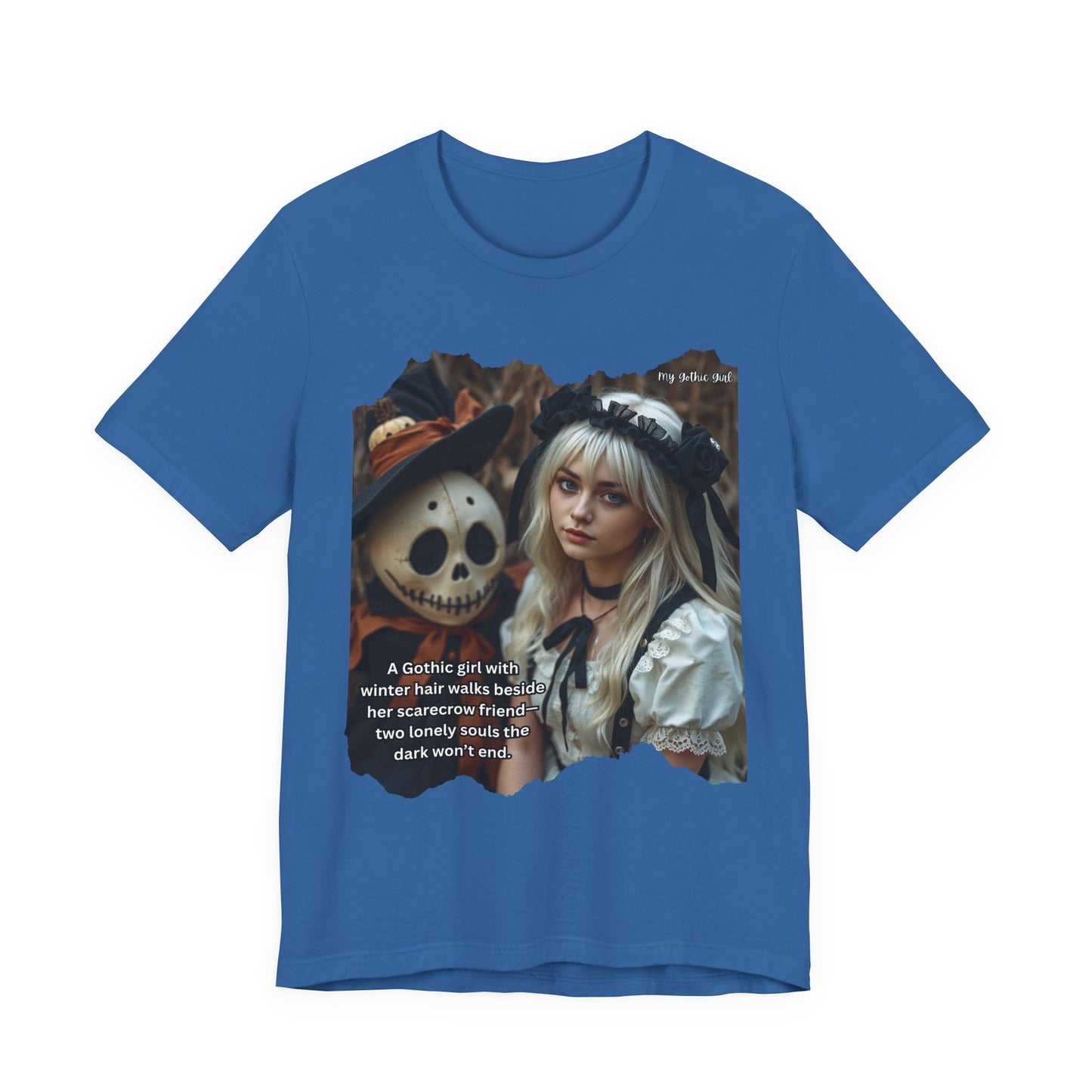 My Gothic Girl T-Shirt "Scarecrow Friend" – Whimsy Goth Streetwear, Dark Poetry Fashion, Alt Aesthetic Apparel