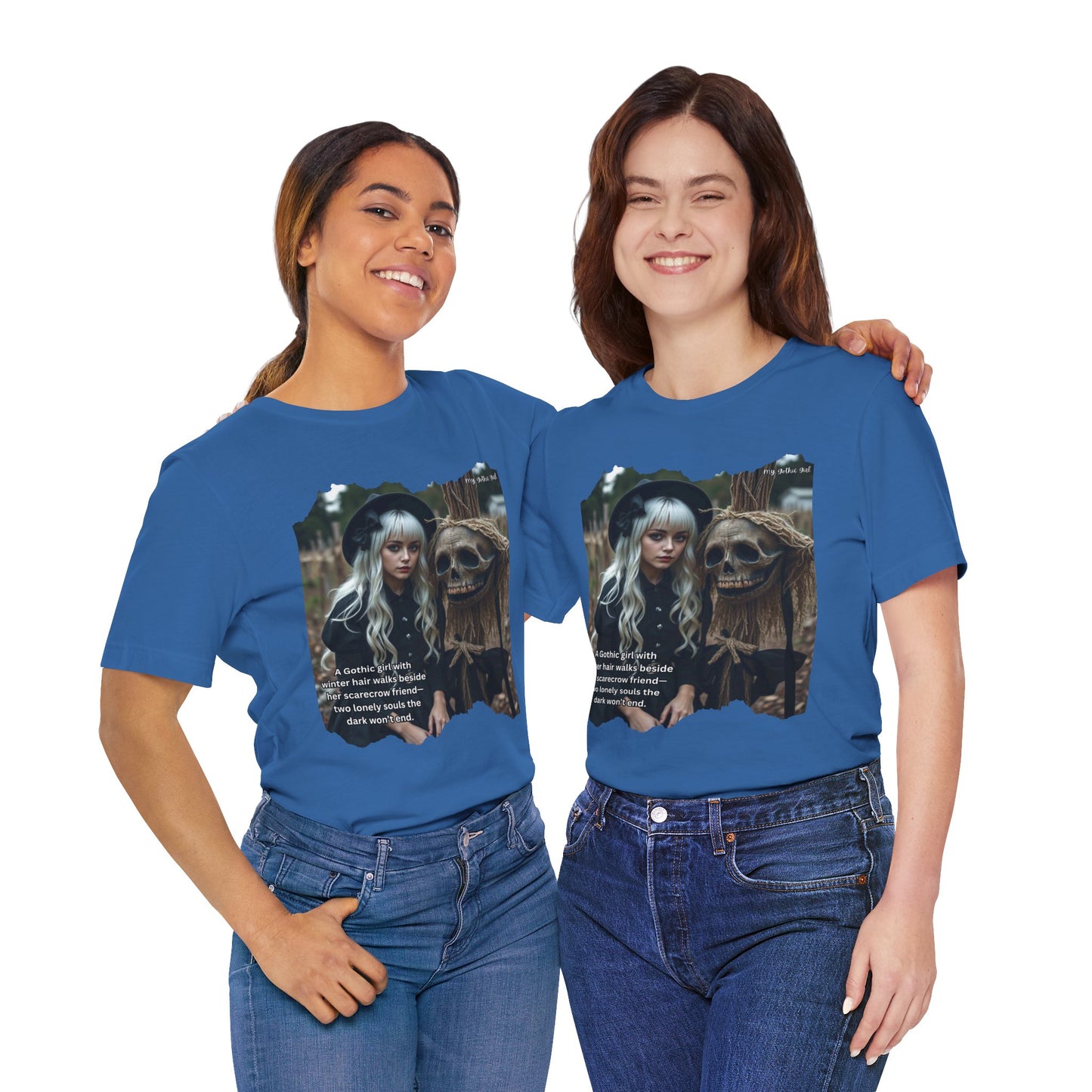 My Gothic Girl T-Shirt "Scarecrow Friend" – Whimsy Goth Streetwear, Dark Poetry Fashion, Alt Aesthetic Apparel