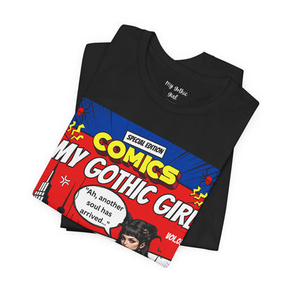 My Gothic Girl Comic Book Graphic Tee – Whimsy Goth Streetwear, Dark Poetry Fashion, Alt Aesthetic Apparel