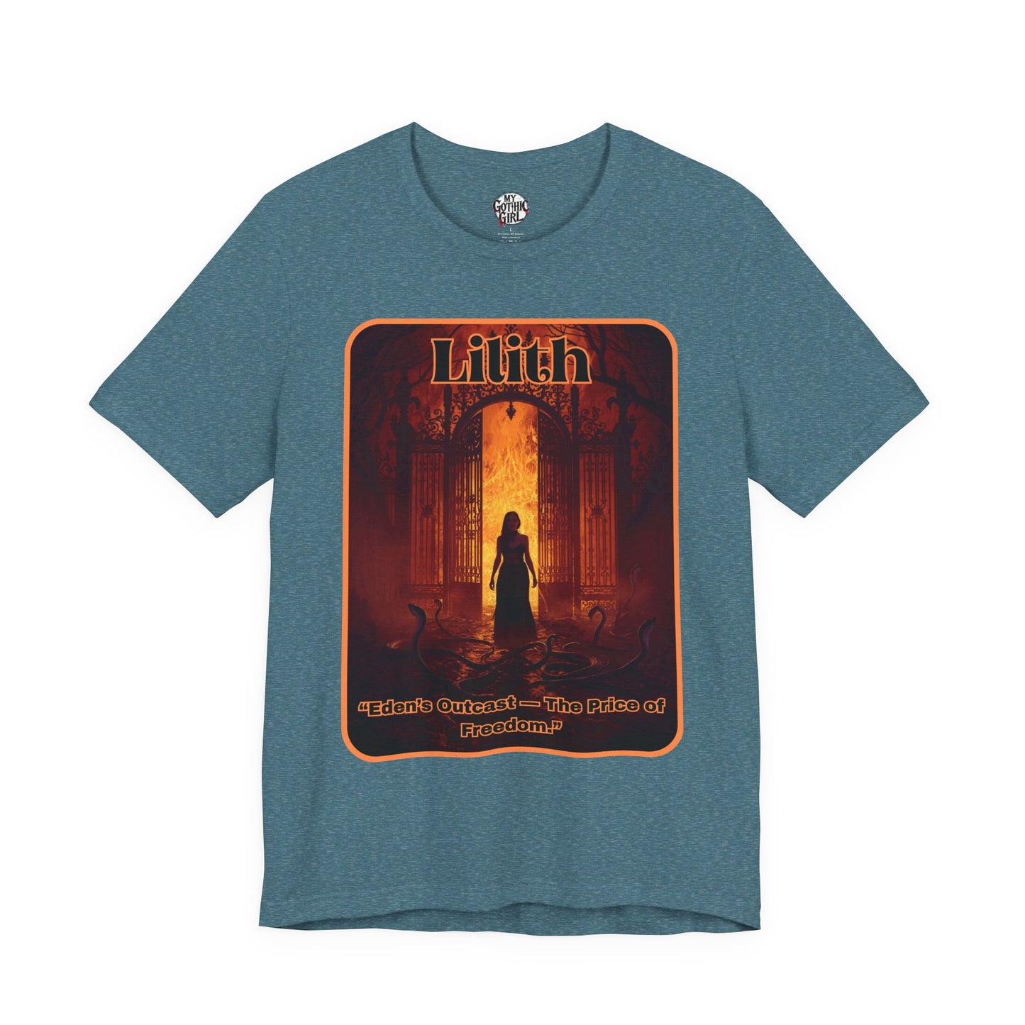 “Lilith  —  Eden’s Outcast, The Price of Freedom.” Graphic T-Shirt – Alt Aesthetic Poetic Goth Street-wear