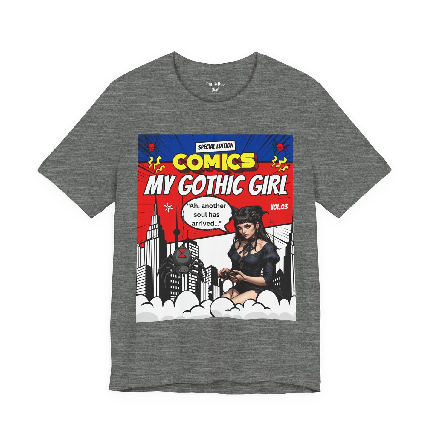 My Gothic Girl Comic Book Graphic Tee – Whimsy Goth Streetwear, Dark Poetry Fashion, Alt Aesthetic Apparel