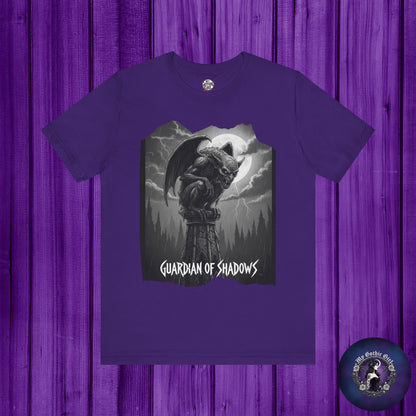 "Guardian of Shadows"  Gothic Graphic T-Shirt – Alt Aesthetic Poetic Goth Streetwear