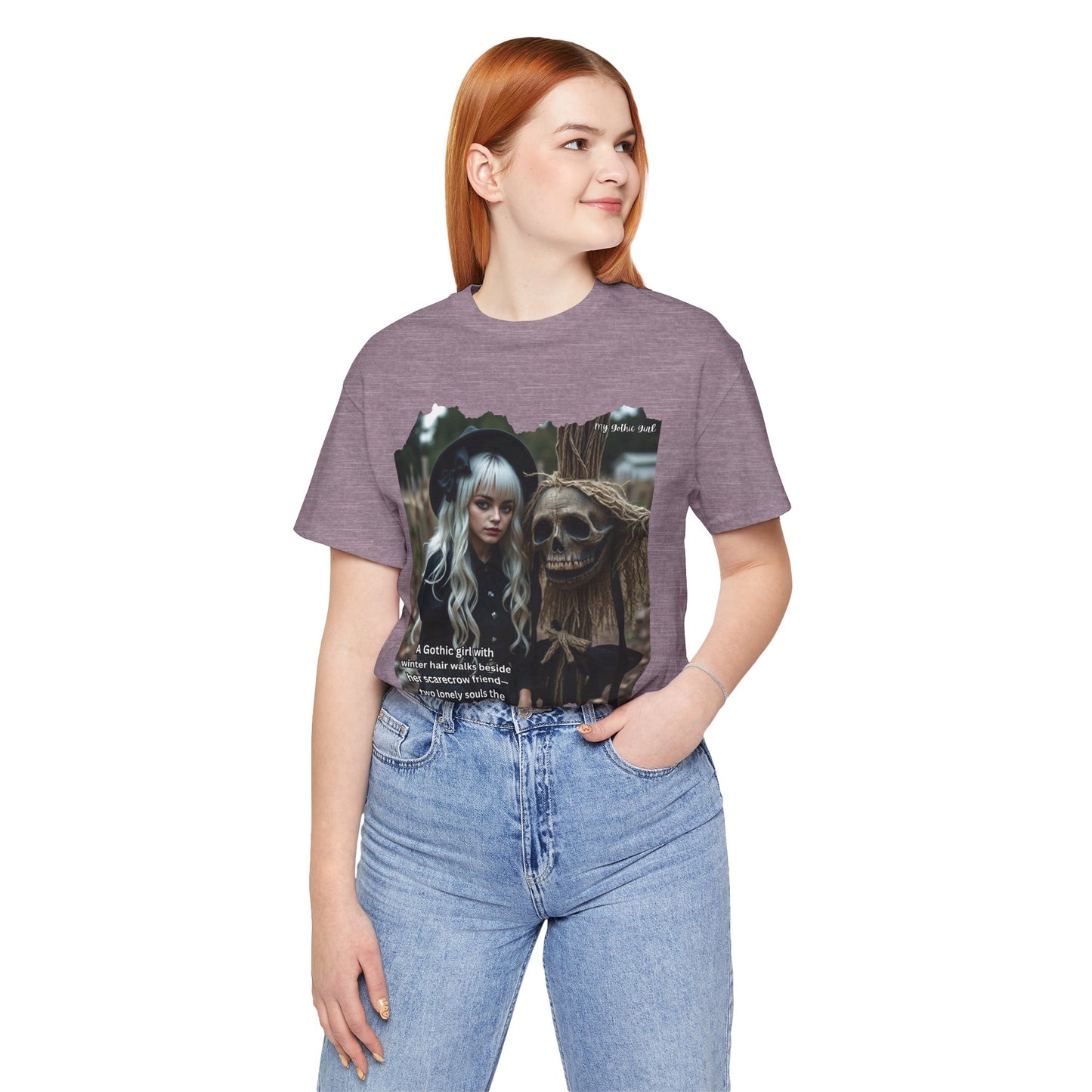 My Gothic Girl T-Shirt "Scarecrow Friend" – Whimsy Goth Streetwear, Dark Poetry Fashion, Alt Aesthetic Apparel