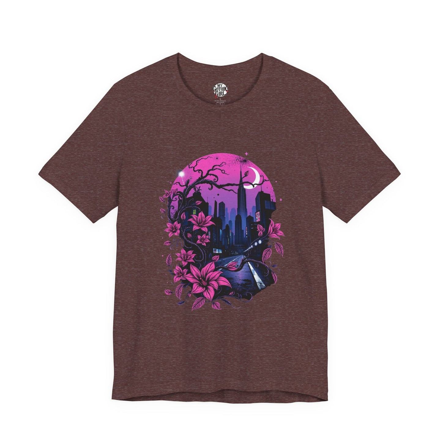 “Dark Bloom” — WhimsyGoth Floral Tee – Alt Aesthetic Poetic Goth Street-wear