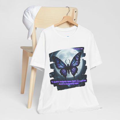 My Gothic Girl T-Shirt "Purple Gothic Butterfly" – Whimsy Goth Streetwear, Dark Poetry Fashion, Alt Aesthetic Apparel