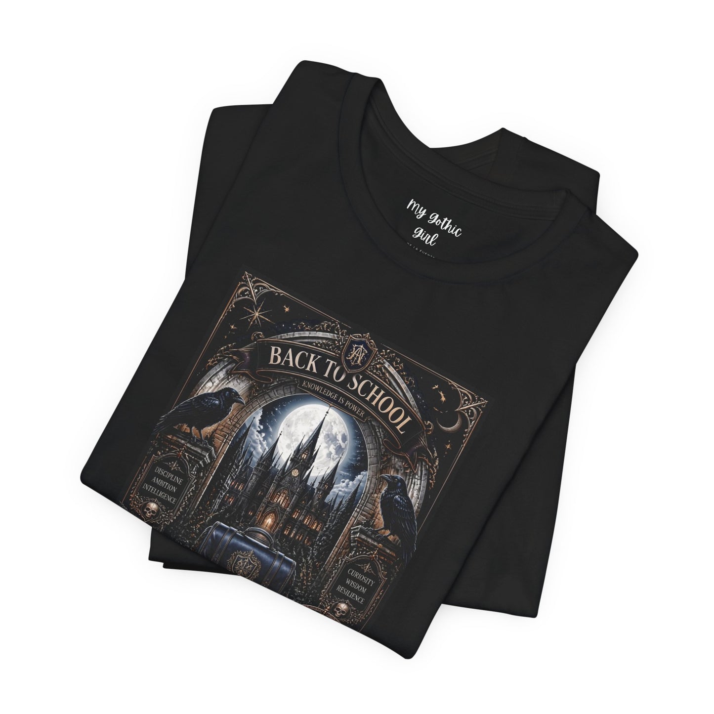 Back to School Gothic T-Shirt — Haunted Academy Illustration