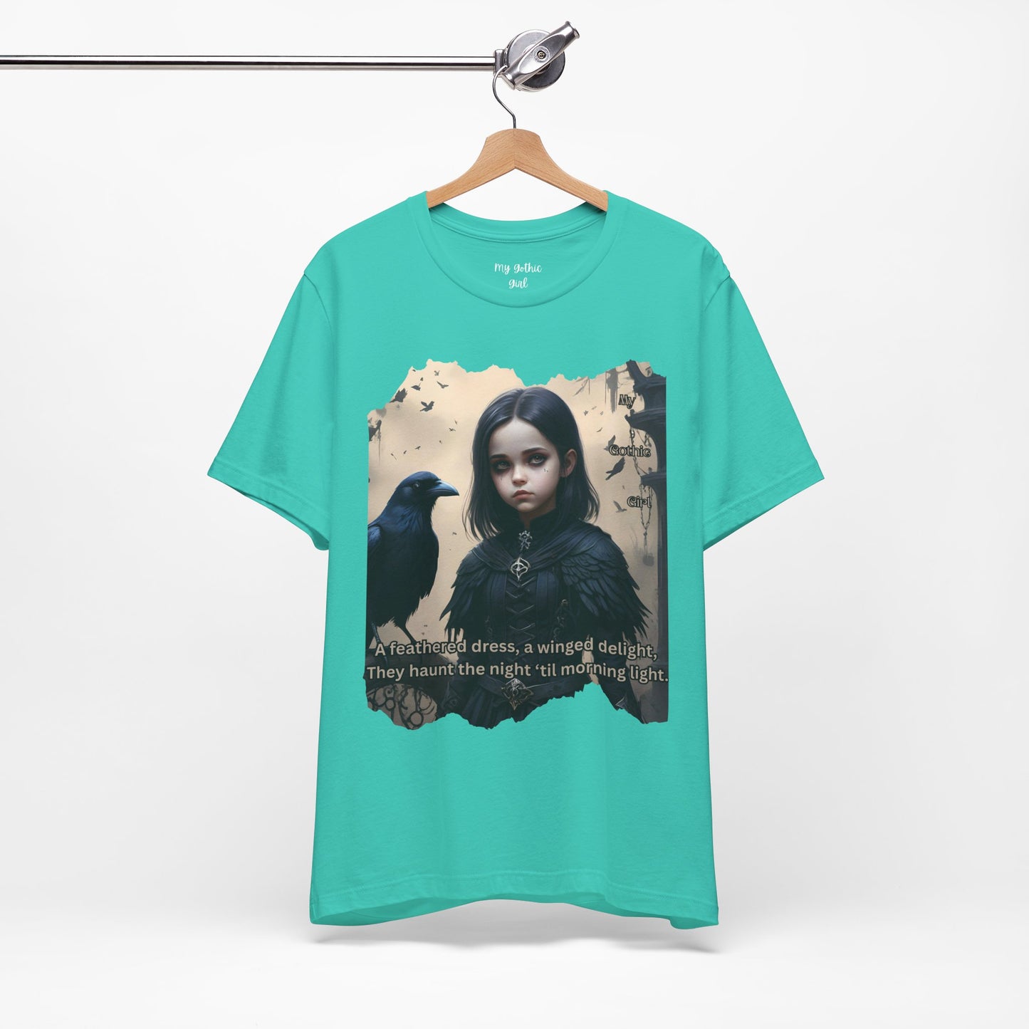 My Gothic Girl T-Shirt "Black Raven"  Whimsy Goth, Goth Fashion, Poetic Gothic Street Wear