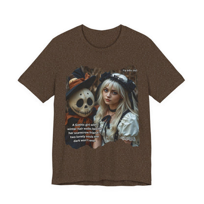 My Gothic Girl T-Shirt "Scarecrow Friend" – Whimsy Goth Streetwear, Dark Poetry Fashion, Alt Aesthetic Apparel
