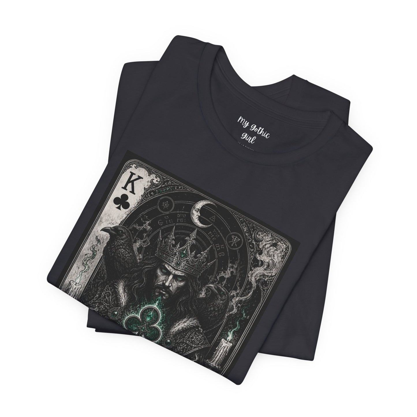 King of Clubs Playing Card T-Shirt — Gothic Card Deck Graphic Tee