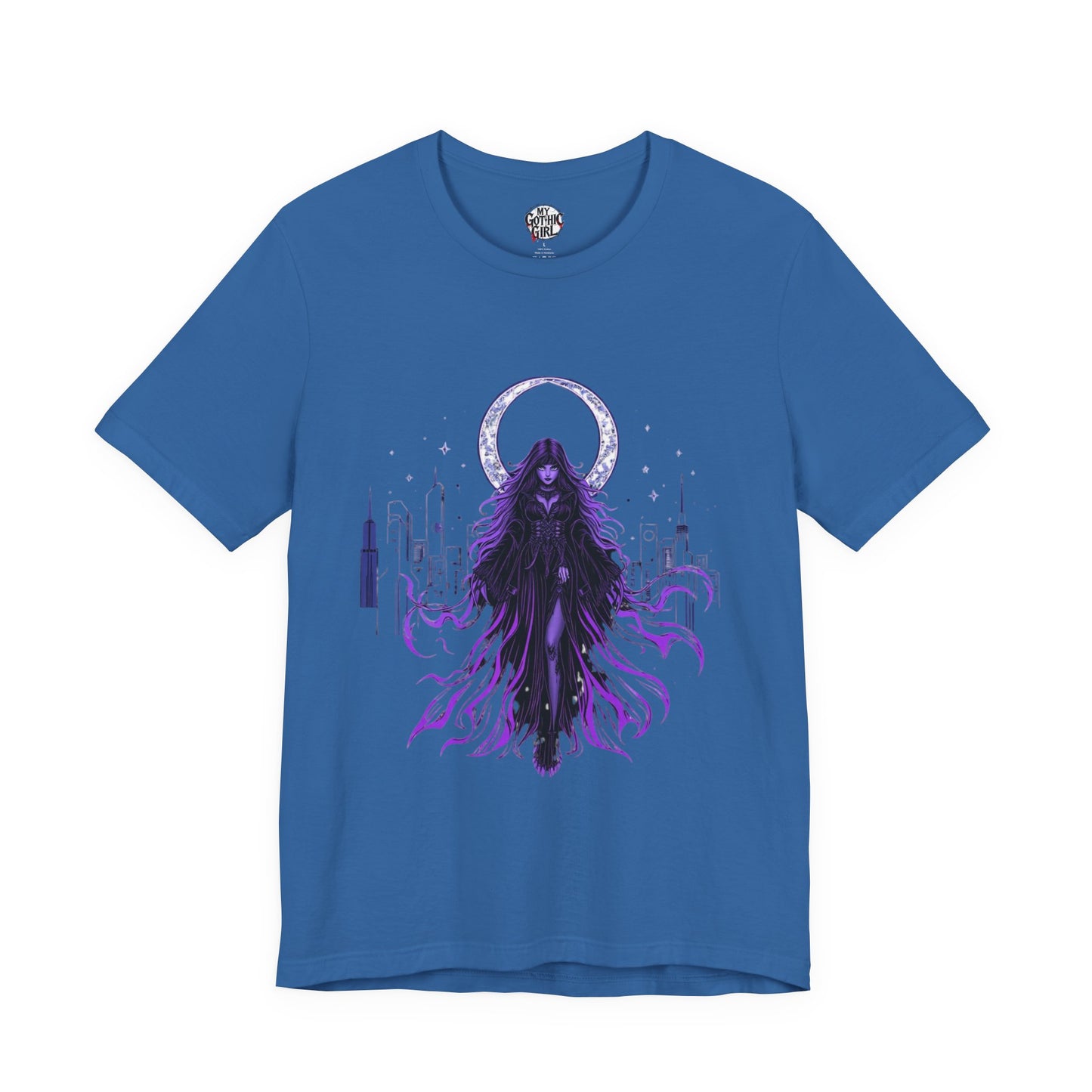 “Celestial Enchantress”  Gothic Graphic T-Shirt – Alt Aesthetic Poetic Goth Street-wear