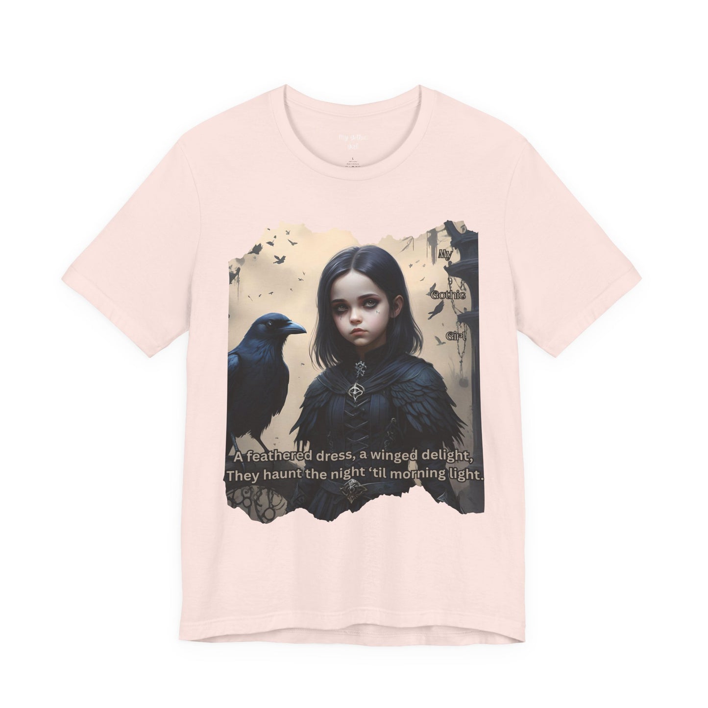 My Gothic Girl T-Shirt "Black Raven"  Whimsy Goth, Goth Fashion, Poetic Gothic Street Wear
