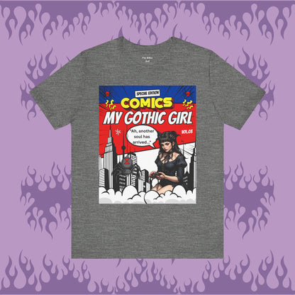 My Gothic Girl Comic Book Graphic Tee – Whimsy Goth Streetwear, Dark Poetry Fashion, Alt Aesthetic Apparel