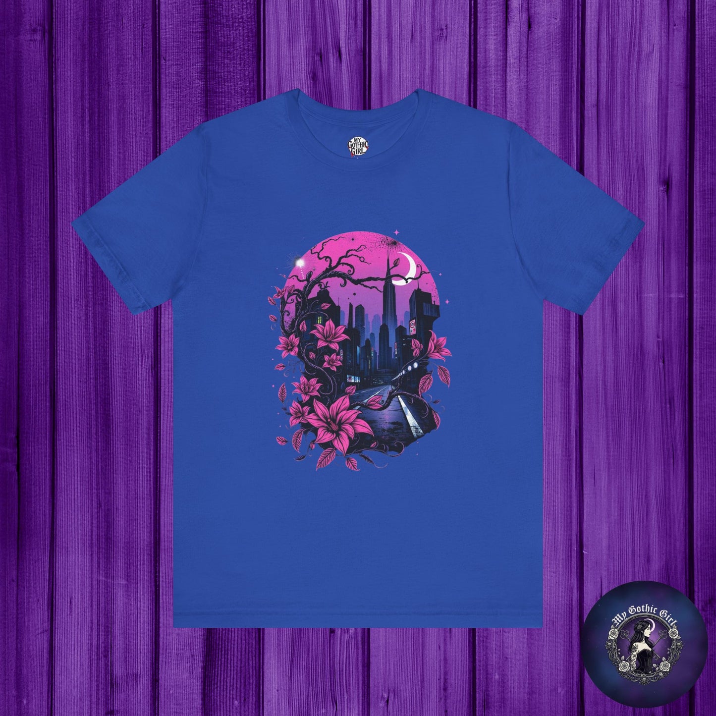“Dark Bloom” — WhimsyGoth Floral Tee – Alt Aesthetic Poetic Goth Street-wear
