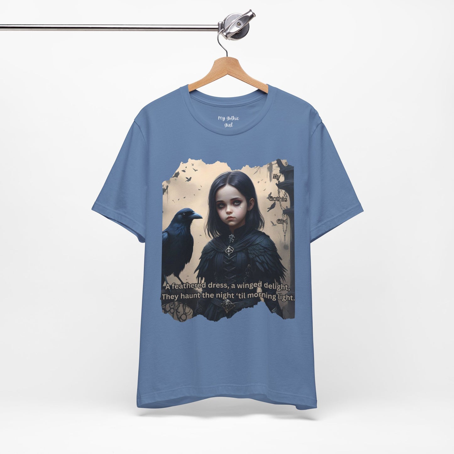 My Gothic Girl T-Shirt "Black Raven"  Whimsy Goth, Goth Fashion, Poetic Gothic Street Wear