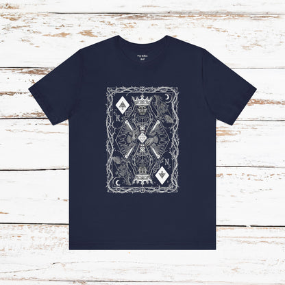King of Diamonds Playing Card Graphic Tee — Dark Gothic King Design