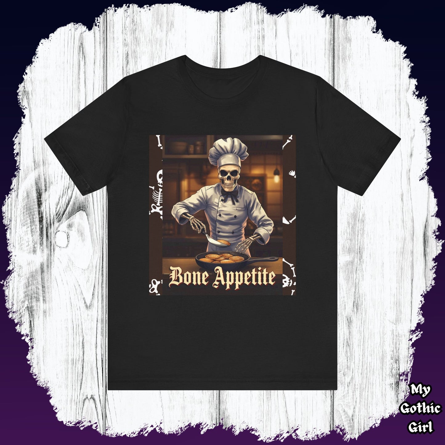 My Gothic Girl "Bone Appetite" Graphic T-Shirt Unisex Gothic Dark Fashion Casual Wear