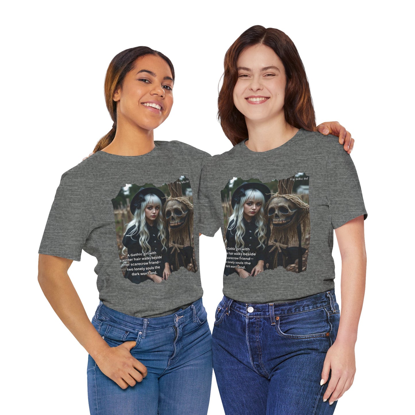My Gothic Girl T-Shirt "Scarecrow Friend" – Whimsy Goth Streetwear, Dark Poetry Fashion, Alt Aesthetic Apparel