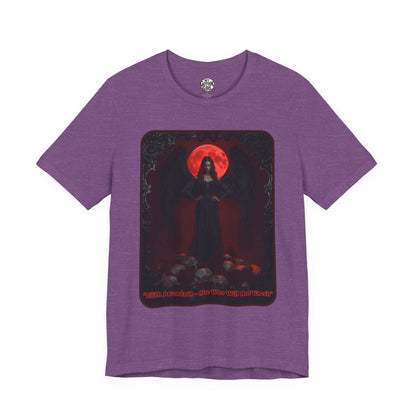 “Lilith Ascendant — She Who Will Not Kneel.” Graphic T-Shirt – Alt Aesthetic Poetic Goth Street-wear