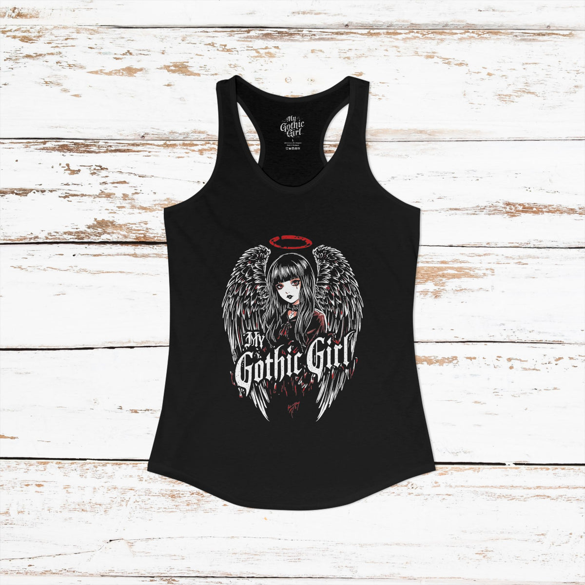 Copy of My Gothic Girl Fallen Angel — Women's Racerback Tank Top