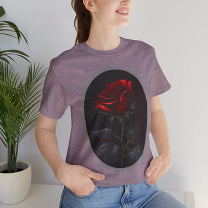 My Gothic Girl T-Shirts for Women & Men "Linda's Red Rose" Dark Aesthetic & Alternative Tees – My Gothic Girl