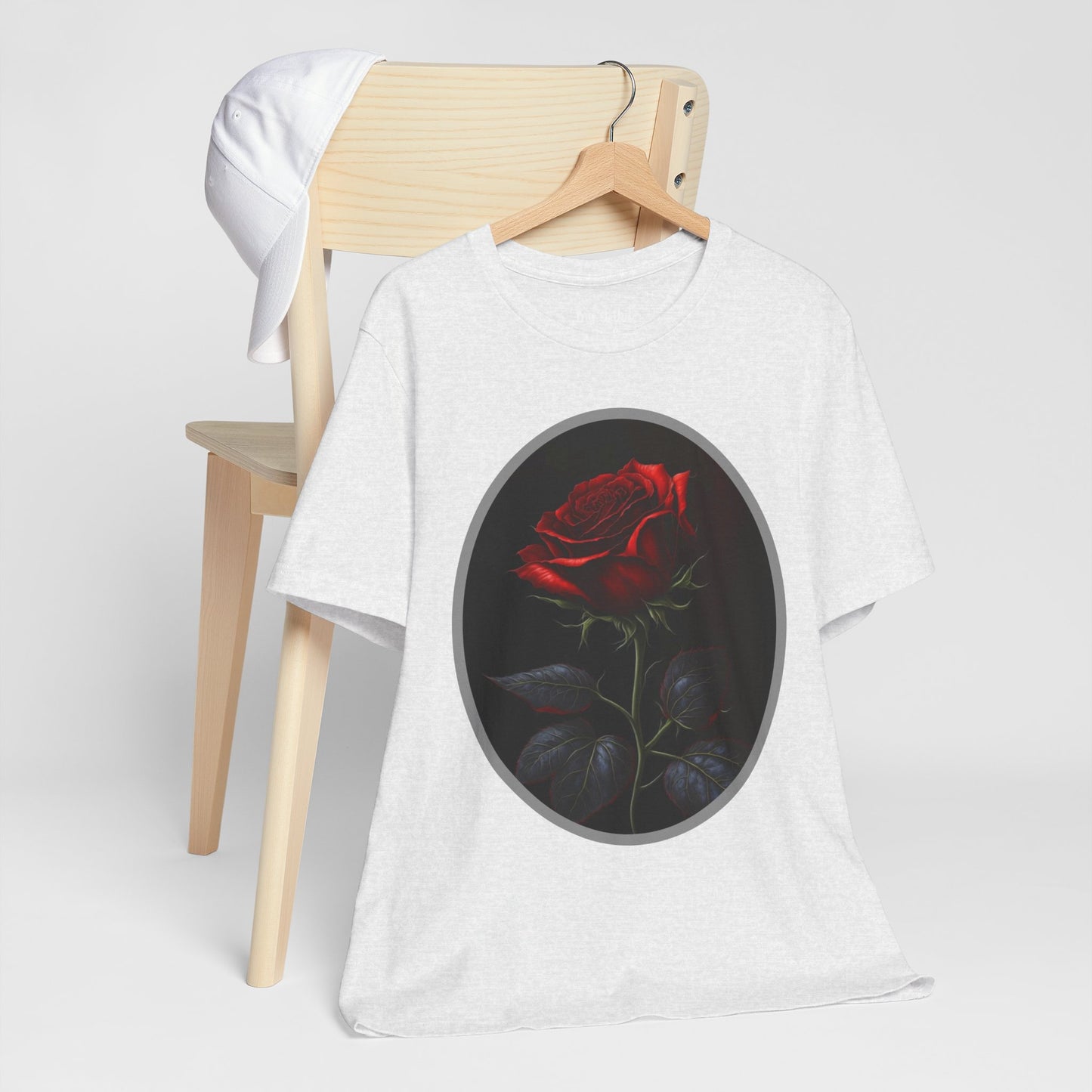 My Gothic Girl T-Shirts for Women & Men "Linda's Red Rose" Dark Aesthetic & Alternative Tees – My Gothic Girl