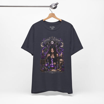 Gothic Alchemy T-Shirt — Witch Potion Skull Graphic Tee