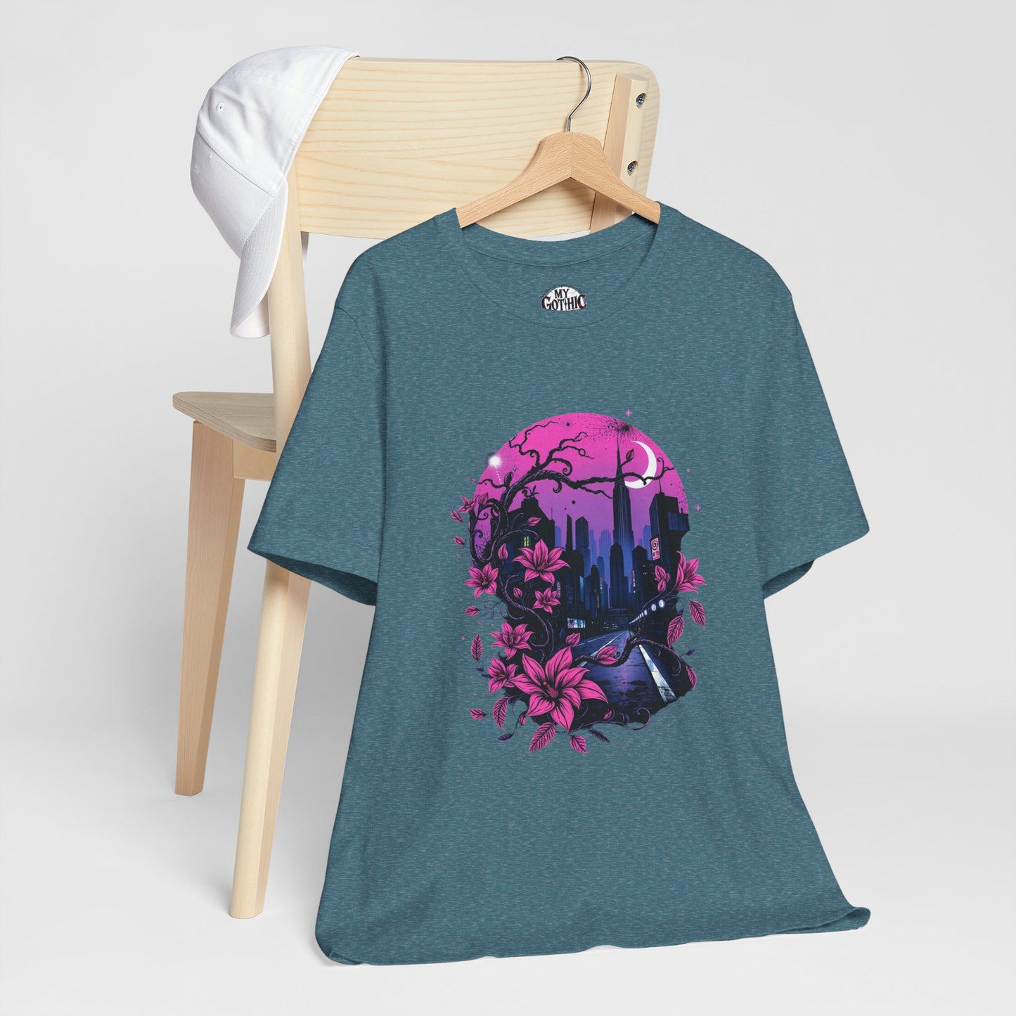 “Dark Bloom” — WhimsyGoth Floral Tee – Alt Aesthetic Poetic Goth Street-wear