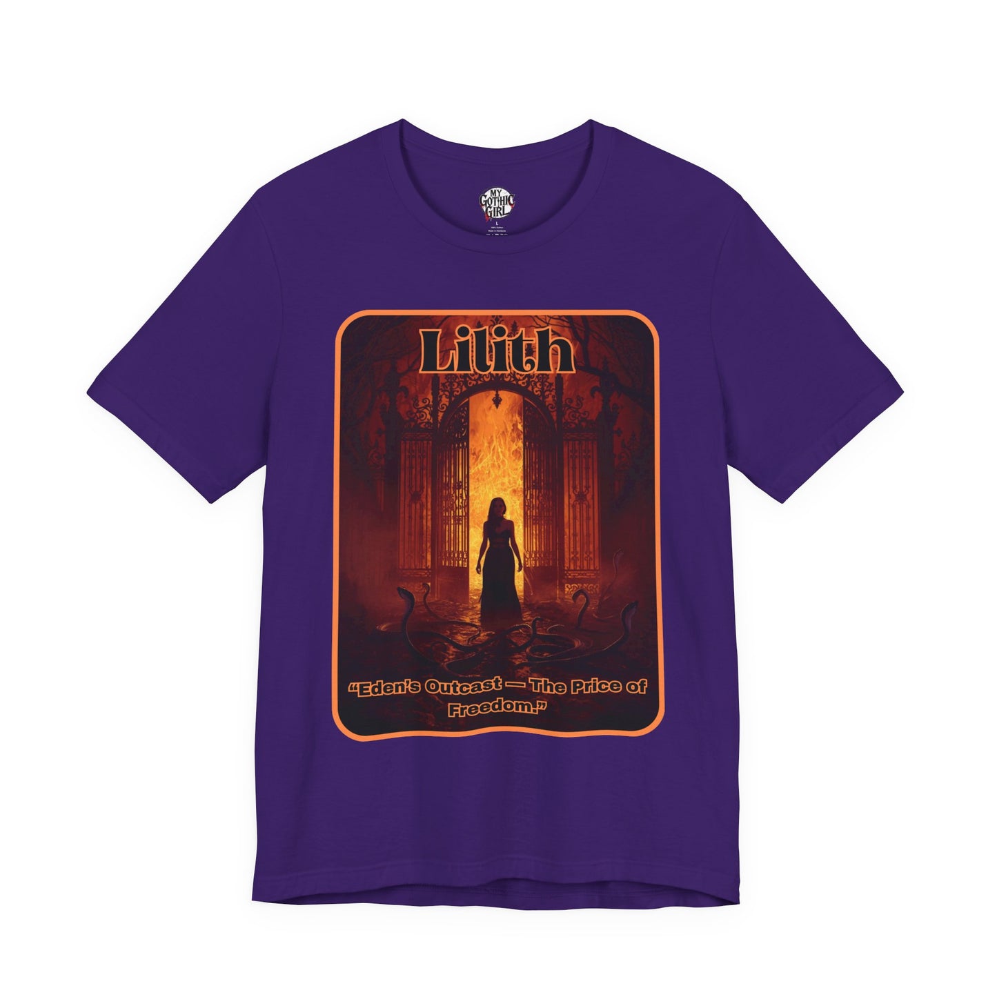 “Lilith  —  Eden’s Outcast, The Price of Freedom.” Graphic T-Shirt – Alt Aesthetic Poetic Goth Street-wear
