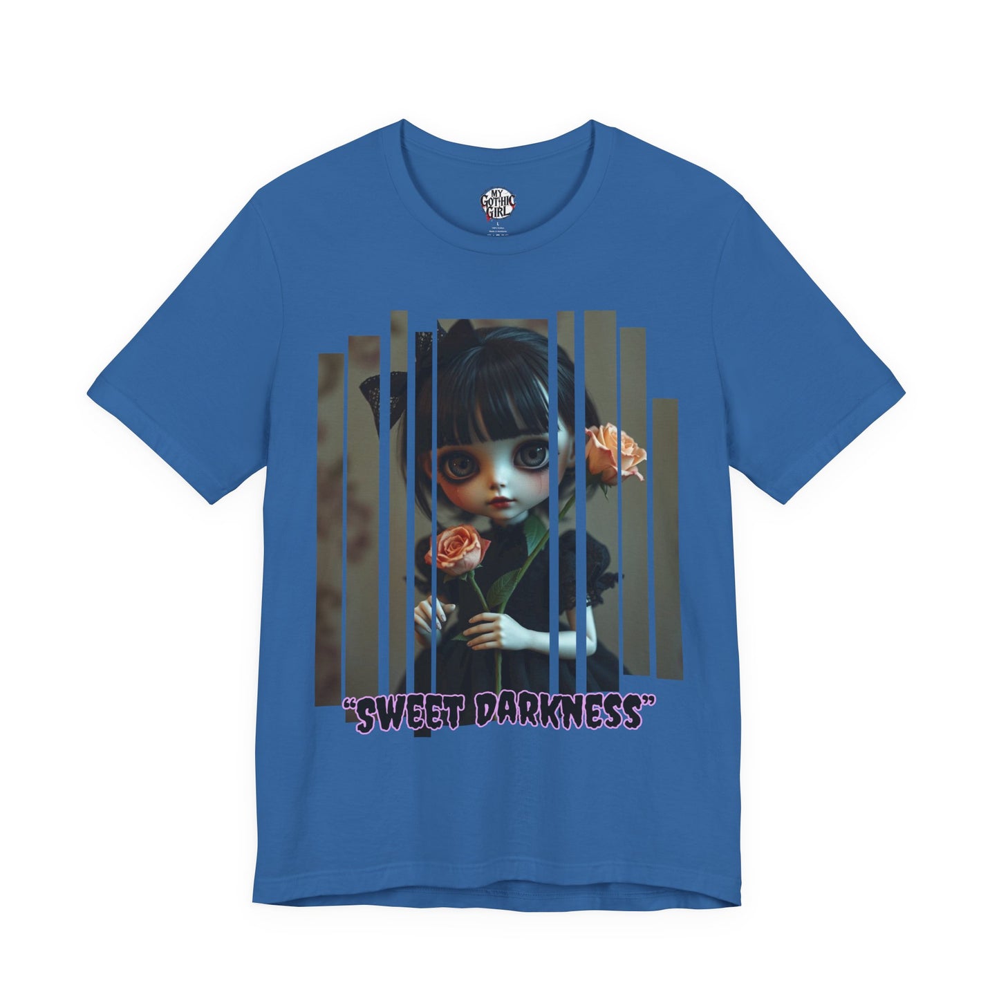 “Sweet Darkness” — Kawaii-style Gothic doll Graphic T-Shirt – Alt Aesthetic Poetic Goth Street-wear