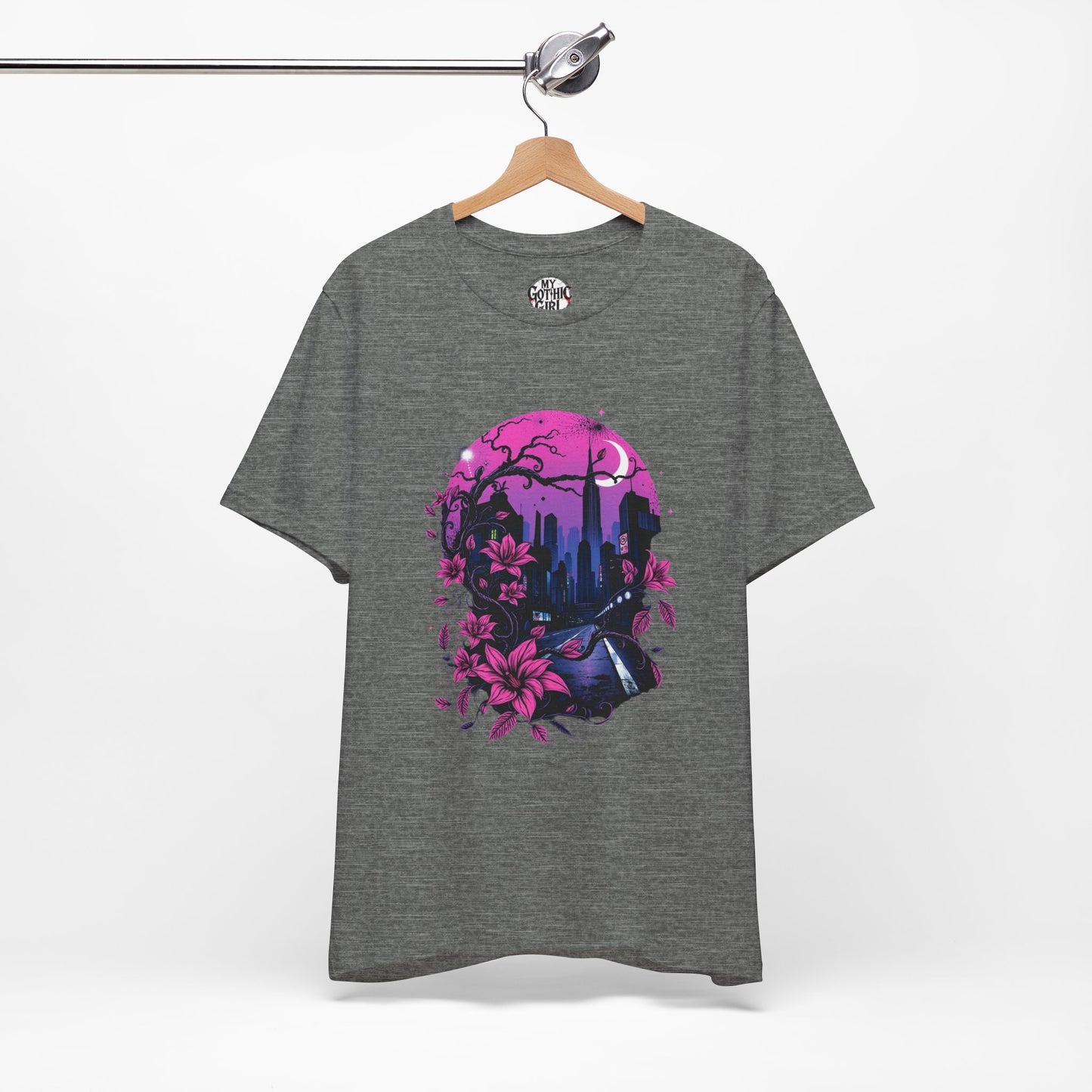 “Dark Bloom” — WhimsyGoth Floral Tee – Alt Aesthetic Poetic Goth Street-wear