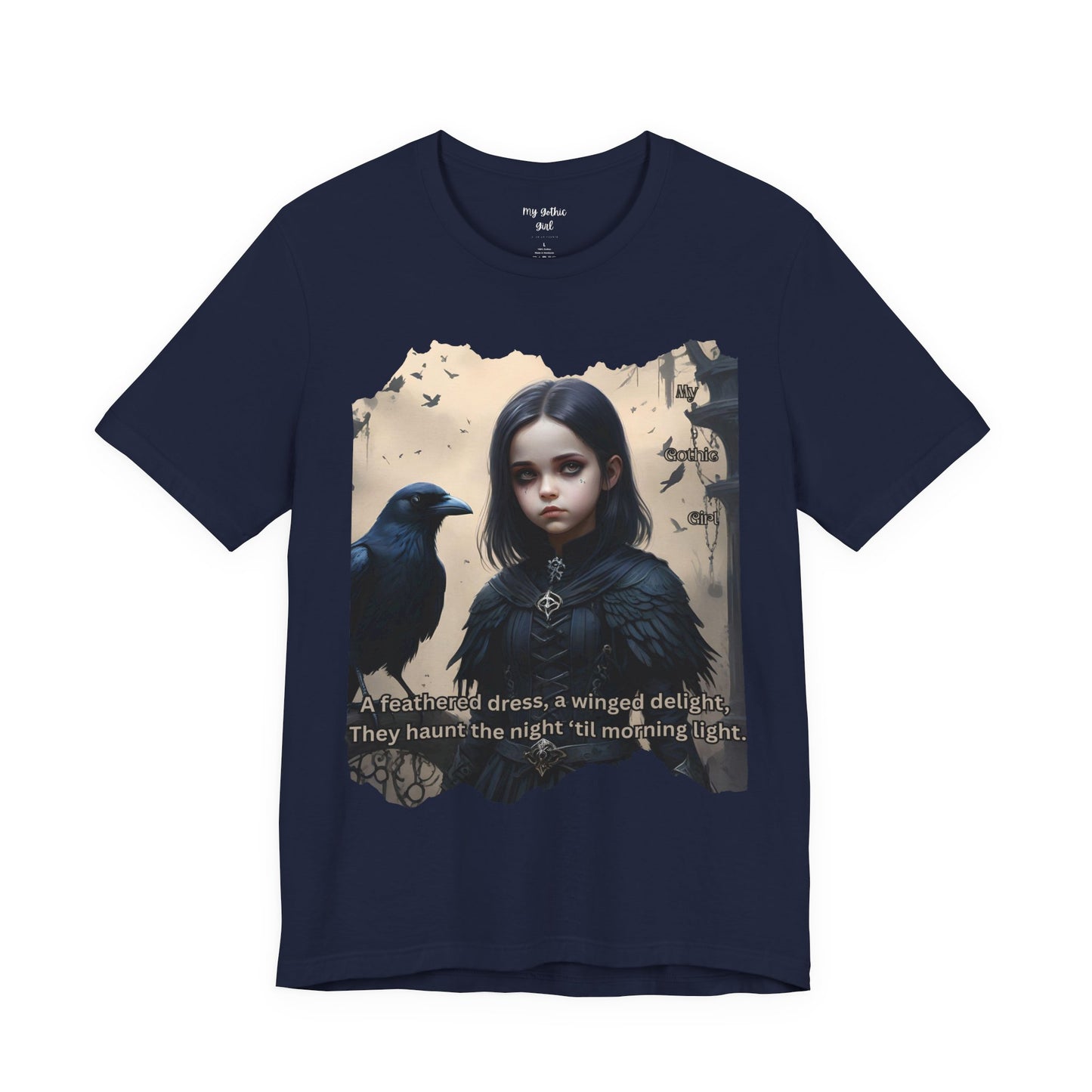 My Gothic Girl T-Shirt "Black Raven"  Whimsy Goth, Goth Fashion, Poetic Gothic Street Wear