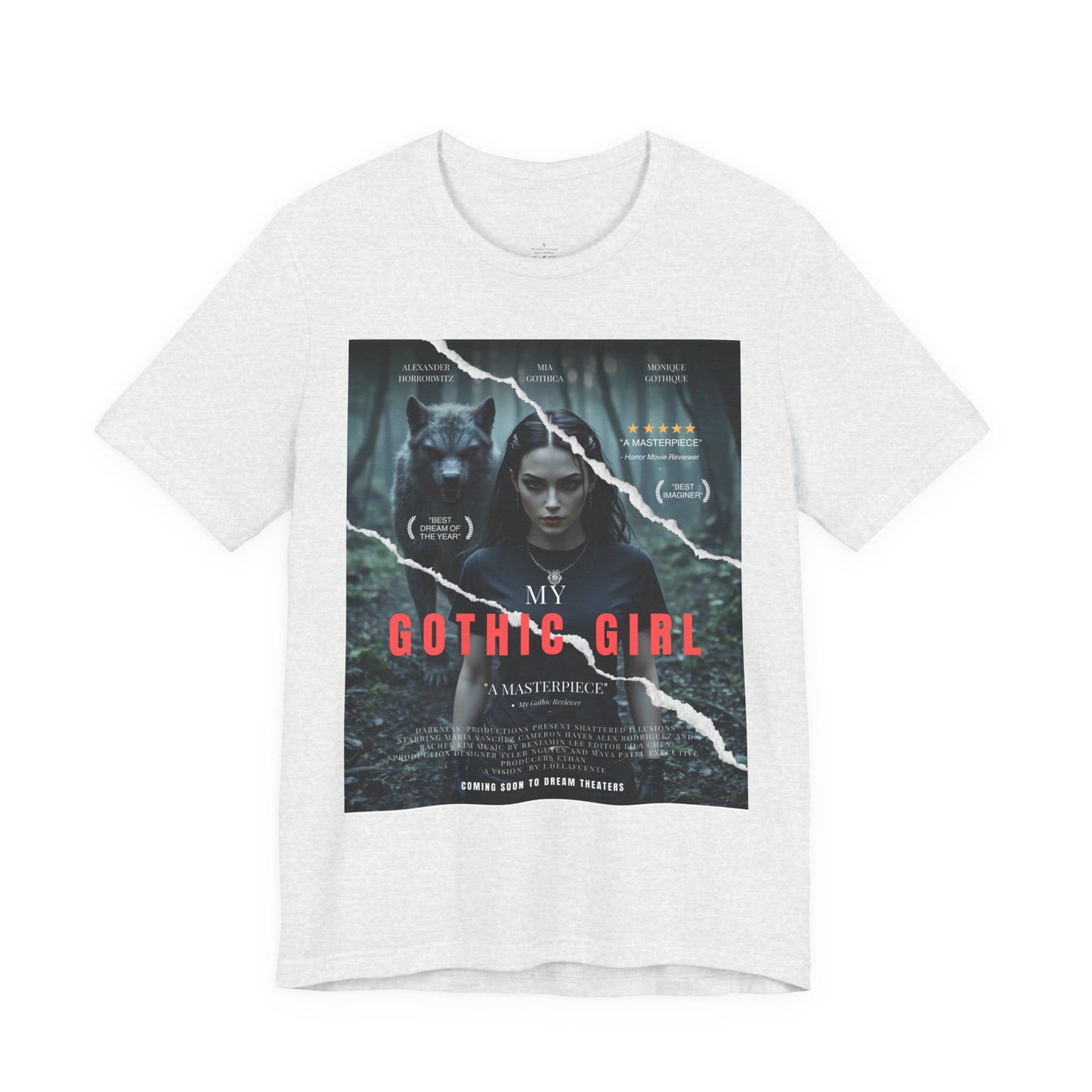 My Gothic Girl T-Shirt "Movie Poster" – Whimsy Goth Streetwear, Dark Poetry Fashion, Alt Aesthetic Apparel