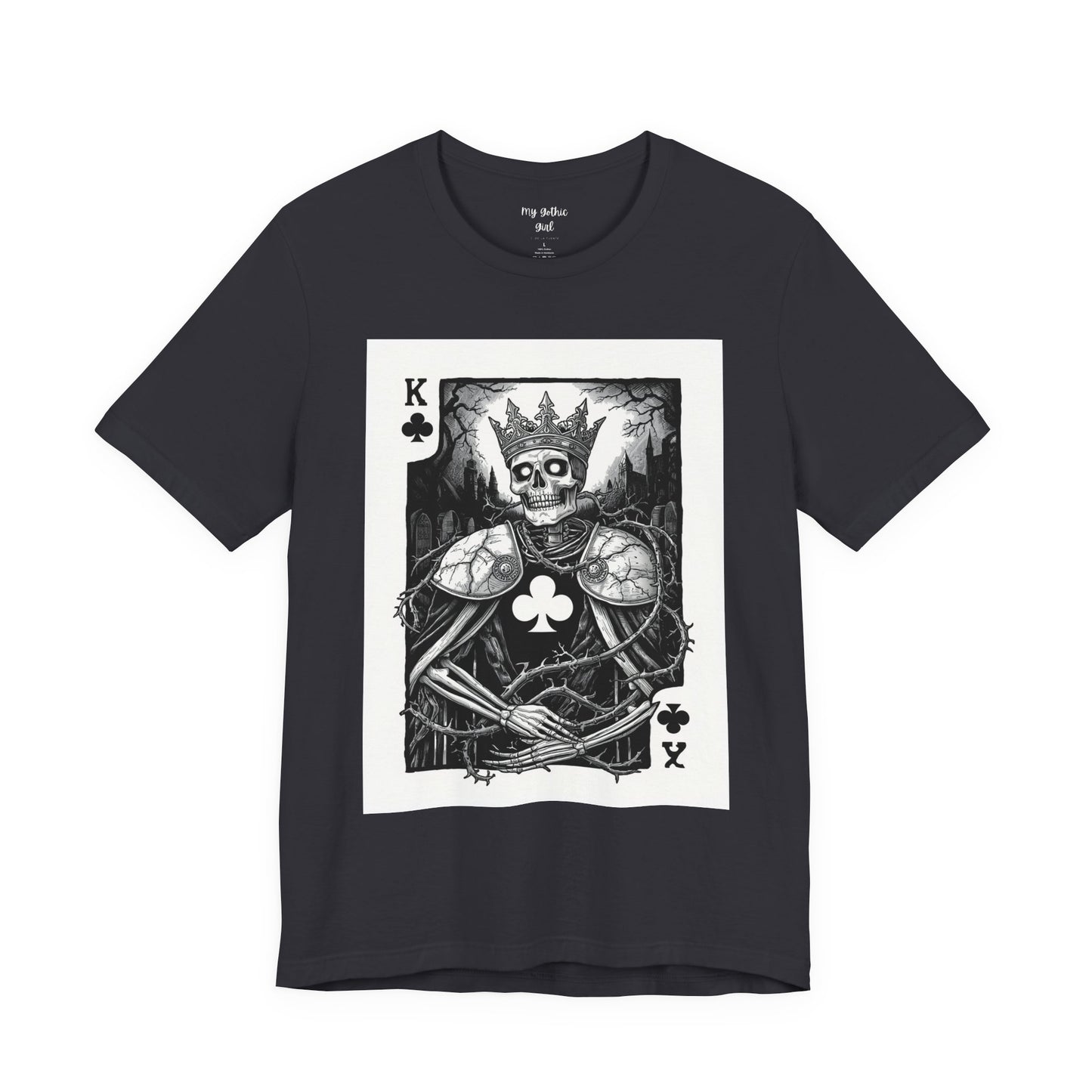King of Clubs Skeleton Playing Card T‑Shirt