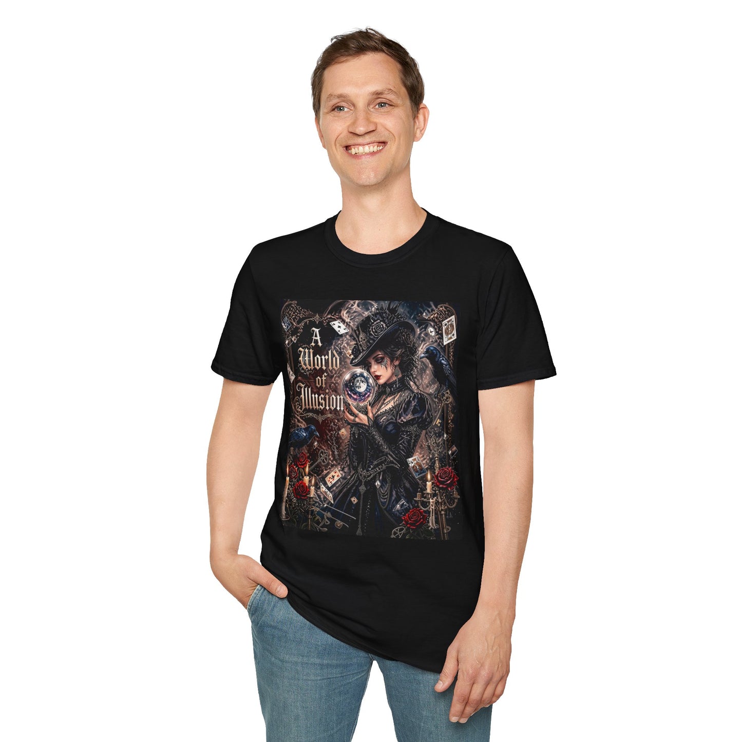 A World of Illusion T-Shirt — Gothic Fortune Teller Magic Tee