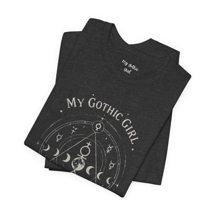 My Gothic Girl "The Alchemist" Gothic Design Short Sleeve T Shirt