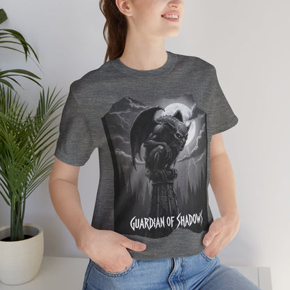 "Guardian of Shadows"  Gothic Graphic T-Shirt – Alt Aesthetic Poetic Goth Streetwear
