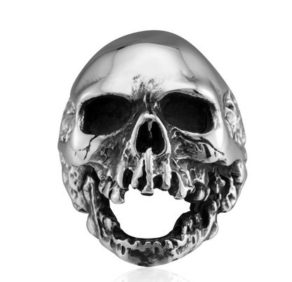 Skull Ring, Ghost Head Ring, Stainless Steel Punk Ring