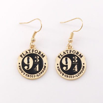 Gothic Black Cat Skull Earrings for Women's Jewelry
