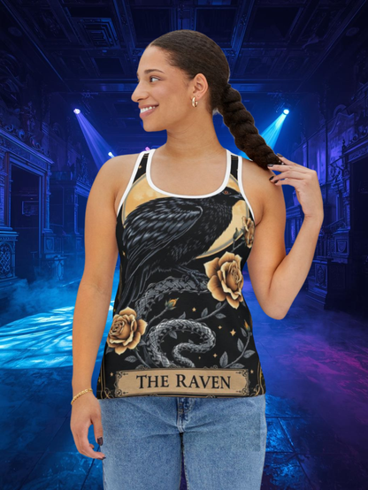 The Raven Tarot Card Women's Tank Top — Gothic Mystic AOP