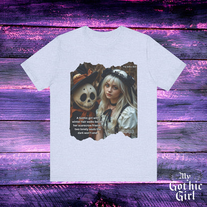 My Gothic Girl T-Shirt "Scarecrow Friend" – Whimsy Goth Streetwear, Dark Poetry Fashion, Alt Aesthetic Apparel