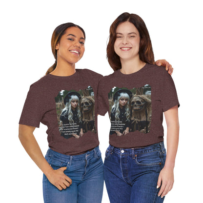 My Gothic Girl T-Shirt "Scarecrow Friend" – Whimsy Goth Streetwear, Dark Poetry Fashion, Alt Aesthetic Apparel