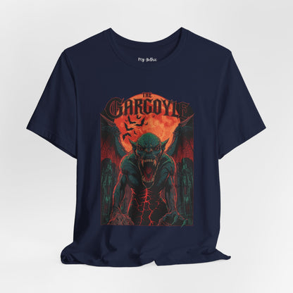 "The Gargoyle" — Dark Gothic Winged Statue Graphic Tee Design
