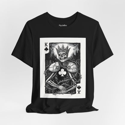 King of Clubs Skeleton Playing Card T‑Shirt