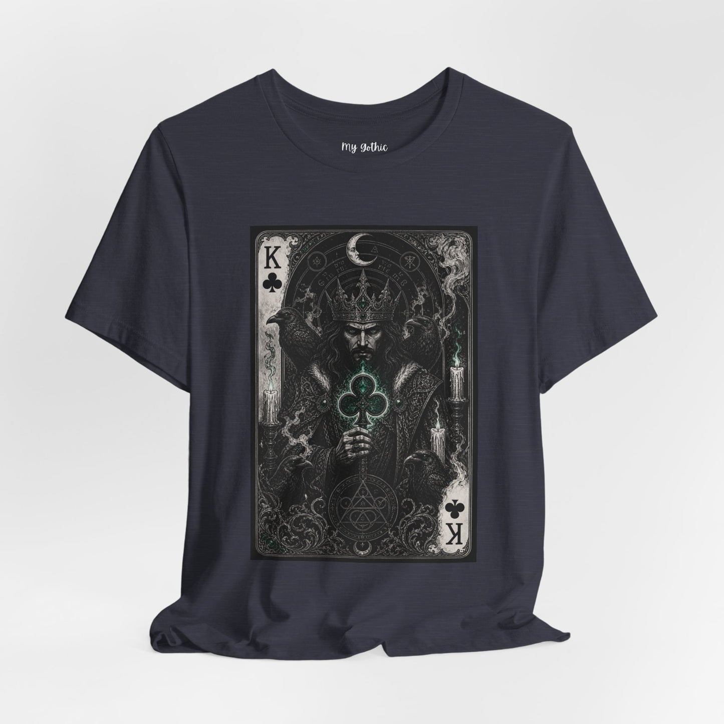 King of Clubs Playing Card T-Shirt — Gothic Card Deck Graphic Tee