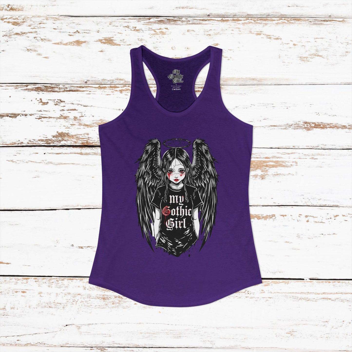 My Gothic Girl "Fallen Angel" — Women's Racer-back Tank Top