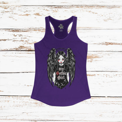 My Gothic Girl "Fallen Angel" — Women's Racer-back Tank Top