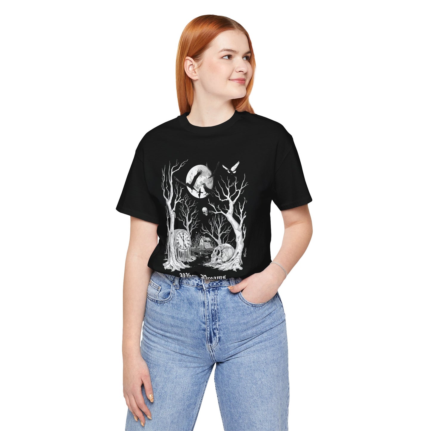 "When Dreams Turn Dark" Gothic Art Surreal Dreams T Shirt