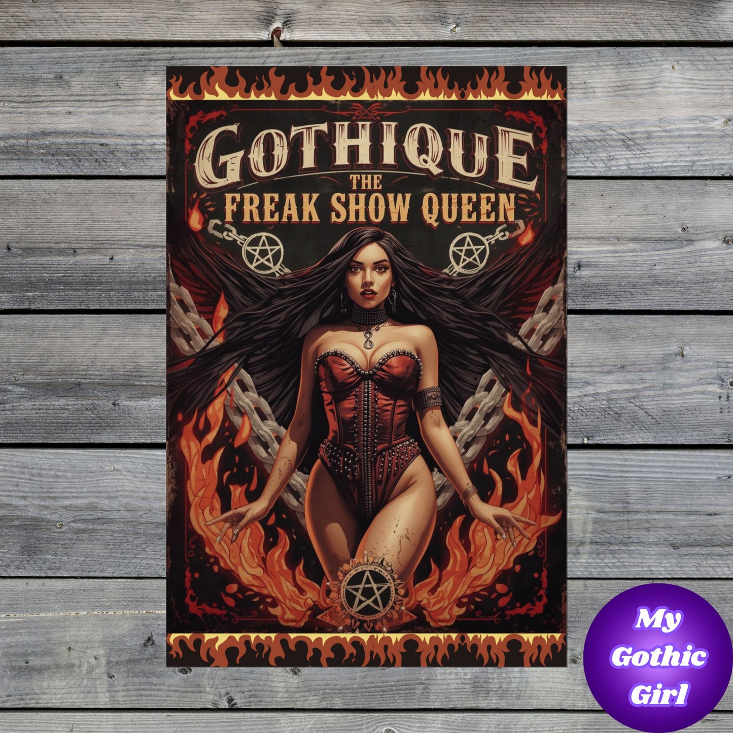 Gothique The Freak Show Queen - Wall Art Poster