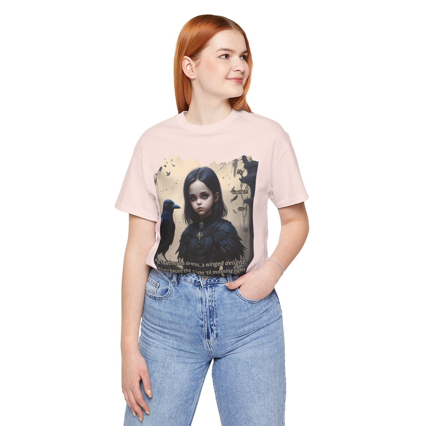 My Gothic Girl T-Shirt "Black Raven"  Whimsy Goth, Goth Fashion, Poetic Gothic Street Wear