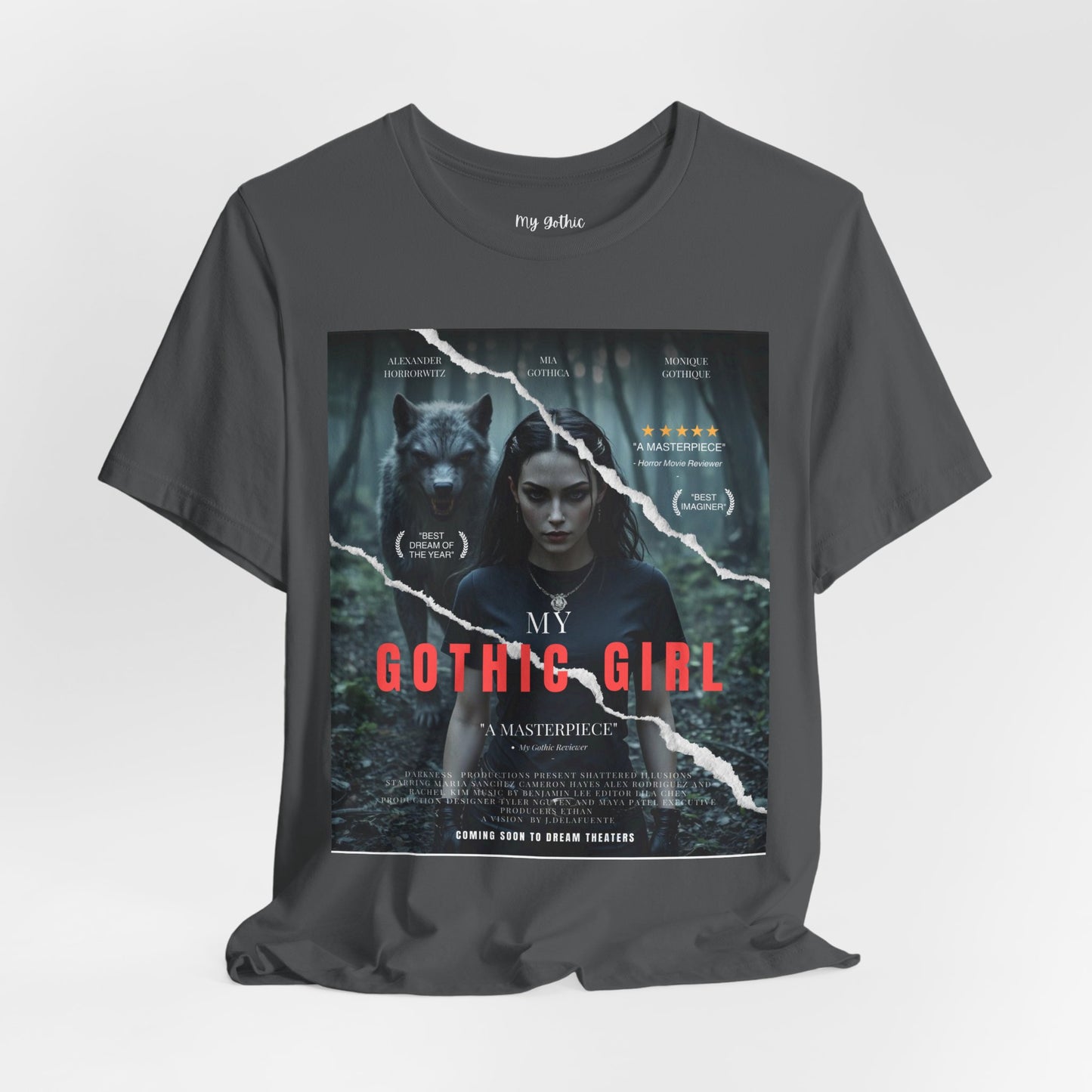 My Gothic Girl T-Shirt "Movie Poster" – Whimsy Goth Streetwear, Dark Poetry Fashion, Alt Aesthetic Apparel